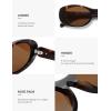 imageSOJOS Oval Polarized Sunglasses for Women Men Acetate Frame UV Protective Shades SJ3123TortosieBrown