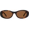imageSOJOS Oval Polarized Sunglasses for Women Men Acetate Frame UV Protective Shades SJ3123TortosieBrown