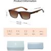 imageSOJOS Rectangle Polarized Sunglasses for Men Women Classic Acetate Frame UV Protective Wide Vision Shades SJ3115BrownBrown