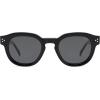 imageSOJOS Retro Polarized Sunglasses for Women Men Classic Round Acetate Frame UV Protection Shades SJ3111BlackGrey
