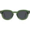 imageSOJOS Retro Polarized Sunglasses for Women Men Classic Round Acetate Frame UV Protection Shades SJ3111GreenGrey