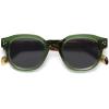 imageSOJOS Retro Polarized Sunglasses for Women Men Classic Round Acetate Frame UV Protection Shades SJ3111GreenGrey
