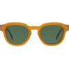 imageSOJOS Retro Polarized Sunglasses for Women Men Classic Round Acetate Frame UV Protection Shades SJ3111YellowGreen