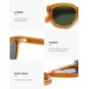 imageSOJOS Retro Polarized Sunglasses for Women Men Classic Round Acetate Frame UV Protection Shades SJ3111YellowGreen