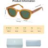 imageSOJOS Retro Polarized Sunglasses for Women Men Classic Round Acetate Frame UV Protection Shades SJ3111YellowGreen
