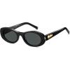 imageSOJOS Oval Polarized Sunglasses for Women Men Acetate Frame UV Protective Shades SJ3123BlackGrey