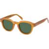 imageSOJOS Retro Polarized Sunglasses for Women Men Classic Round Acetate Frame UV Protection Shades SJ3111YellowGreen