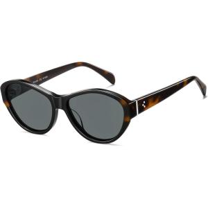 imageSOJOS Acetate Polarized Cateye Oval Sunglasses for Women Retro Trendy Sun Glasses SJ3120TortoiseGrey