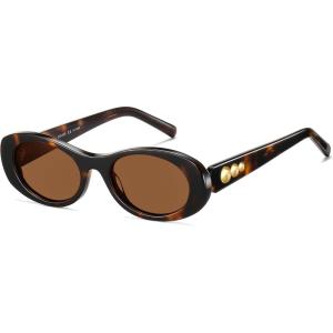 imageSOJOS Oval Polarized Sunglasses for Women Men Acetate Frame UV Protective Shades SJ3123TortosieBrown