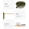 imageSOJOS Retro Polarized Aviator Sunglasses for Women Men Vintage 70s Style UV Protection Womens Mens Sun Glasses SJ1265GoldGreyishgreen