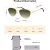 imageSOJOS Retro Polarized Aviator Sunglasses for Women Men Vintage 70s Style UV Protection Womens Mens Sun Glasses SJ1265GoldGreyishgreen