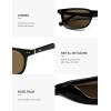 imageSOJOS Retro Square Polarized Sunglasses for Women Men Vintage 60s Style UV Protection Womens Mens Sun Glasses SJ2631BlackRetro Brown