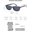 imageSOJOS Retro Square Polarized Sunglasses for Women Men Vintage 60s Style UV Protection Womens Mens Sun Glasses SJ2631Reddishbrown TortoiseNavy Blue