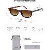 imageSOJOS Retro Square Polarized Sunglasses for Women Men Vintage 60s Style UV Protection Womens Mens Sun Glasses SJ2631TortoiseBrown Grading