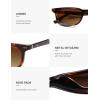 imageSOJOS Retro Square Polarized Sunglasses for Women Men Vintage 60s Style UV Protection Womens Mens Sun Glasses SJ2631TortoiseBrown Grading