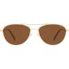 imageSOJOS Retro Polarized Aviator Sunglasses for Women Men Vintage 70s Style UV Protection Womens Mens Sun Glasses SJ1265GoldBrown