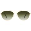 imageSOJOS Retro Polarized Aviator Sunglasses for Women Men Vintage 70s Style UV Protection Womens Mens Sun Glasses SJ1265GoldGreyishgreen