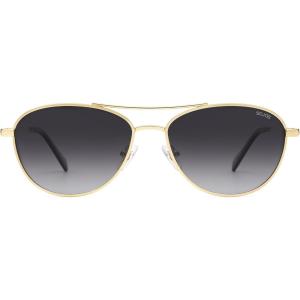 imageSOJOS Retro Polarized Aviator Sunglasses for Women Men Vintage 70s Style UV Protection Womens Mens Sun Glasses SJ1265GoldGrey Grading