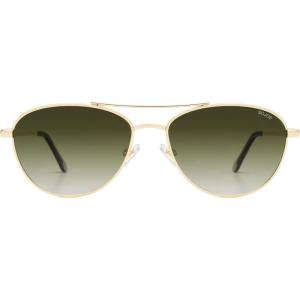 imageSOJOS Retro Polarized Aviator Sunglasses for Women Men Vintage 70s Style UV Protection Womens Mens Sun Glasses SJ1265GoldGreyishgreen