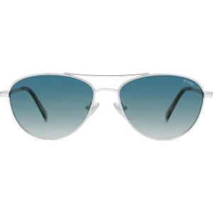 imageSOJOS Retro Polarized Aviator Sunglasses for Women Men Vintage 70s Style UV Protection Womens Mens Sun Glasses SJ1265SilverBlue Grading