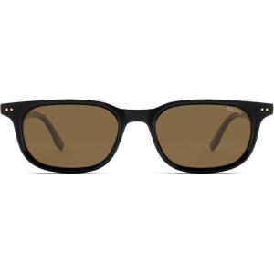 imageSOJOS Retro Square Polarized Sunglasses for Women Men Vintage 60s Style UV Protection Womens Mens Sun Glasses SJ2631BlackRetro Brown