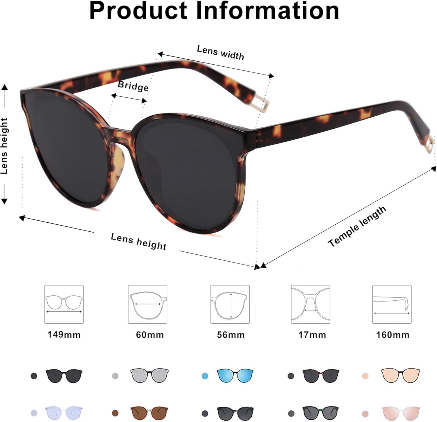 imageSOJOS Fashion Round Sunglasses for Women Men Oversized Vintage Shades SJ2057Amber TortoiseGrey