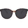 imageSOJOS Fashion Round Sunglasses for Women Men Oversized Vintage Shades SJ2057Amber TortoiseGrey