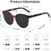 imageSOJOS Fashion Round Sunglasses for Women Men Oversized Vintage Shades SJ2057Amber TortoiseGrey