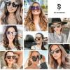 imageSOJOS Fashion Round Sunglasses for Women Men Oversized Vintage Shades SJ2057Amber TortoiseGrey