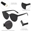 imageSOJOS Fashion Round Sunglasses for Women Men Oversized Vintage Shades SJ2057BlackGrey