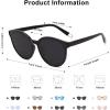 imageSOJOS Fashion Round Sunglasses for Women Men Oversized Vintage Shades SJ2057BlackGrey