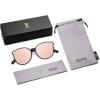imageSOJOS Fashion Round Sunglasses for Women Men Oversized Vintage Shades SJ2057BlackPink