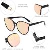 imageSOJOS Fashion Round Sunglasses for Women Men Oversized Vintage Shades SJ2057BlackPink