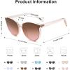 imageSOJOS Fashion Round Sunglasses for Women Men Oversized Vintage Shades SJ2057ClearBrown
