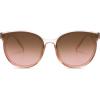 imageSOJOS Fashion Round Sunglasses for Women Men Oversized Vintage Shades SJ2057ClearBrown