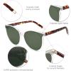 imageSOJOS Fashion Round Sunglasses for Women Men Oversized Vintage Shades SJ2057ClearGreen