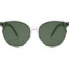 imageSOJOS Fashion Round Sunglasses for Women Men Oversized Vintage Shades SJ2057ClearGreen