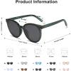 imageSOJOS Fashion Round Sunglasses for Women Men Oversized Vintage Shades SJ2057GreenGreen