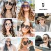 imageSOJOS Fashion Round Sunglasses for Women Men Oversized Vintage Shades SJ2057GreyGrey