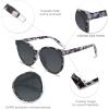 imageSOJOS Fashion Round Sunglasses for Women Men Oversized Vintage Shades SJ2057GreyGrey