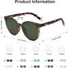 imageSOJOS Fashion Round Sunglasses for Women Men Oversized Vintage Shades SJ2057TortoiseGreen
