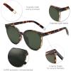 imageSOJOS Fashion Round Sunglasses for Women Men Oversized Vintage Shades SJ2057TortoiseGreen