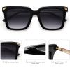 imageSOJOS Retro Oversized Square Sunglasses for Women Trendy Vintage Shades Classic Big Sun Glasses UV400 SJ2216ABlackGradient Grey