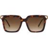 imageSOJOS Retro Oversized Square Sunglasses for Women Trendy Vintage Shades Classic Big Sun Glasses UV400 SJ2216ADark TortoiseGradient Brown