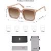 imageSOJOS Retro Oversized Square Sunglasses for Women Trendy Vintage Shades Classic Big Sun Glasses UV400 SJ2216ALight BrownGradient Brown