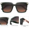 imageSOJOS Retro Oversized Square Sunglasses for Women Trendy Vintage Shades Classic Big Sun Glasses UV400 SJ2216AOliveGradient Green to Pink