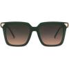 imageSOJOS Retro Oversized Square Sunglasses for Women Trendy Vintage Shades Classic Big Sun Glasses UV400 SJ2216AOliveGradient Green to Pink