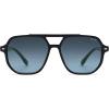 imageSOJOS Retro Trendy Aviator Polarized Sunglasses Men Women Vintage 70s Square Stylish Frame Sun Glasses SJ2283BlackBlue Grading