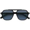 imageSOJOS Retro Trendy Aviator Polarized Sunglasses Men Women Vintage 70s Square Stylish Frame Sun Glasses SJ2283BlackBlue Grading