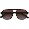 imageSOJOS Retro Trendy Aviator Polarized Sunglasses Men Women Vintage 70s Square Stylish Frame Sun Glasses SJ2283BlackDark Brown Grading